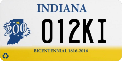 IN license plate 012KI
