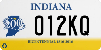 IN license plate 012KQ