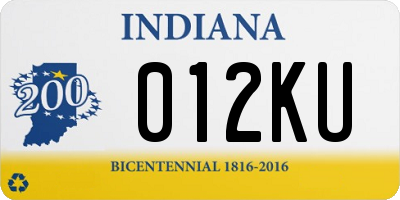 IN license plate 012KU