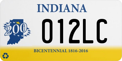 IN license plate 012LC