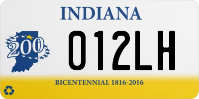 IN license plate 012LH