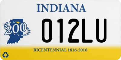 IN license plate 012LU