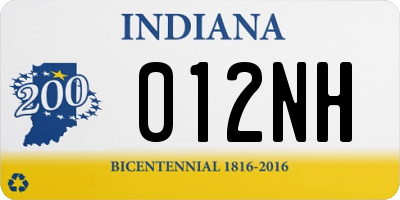 IN license plate 012NH