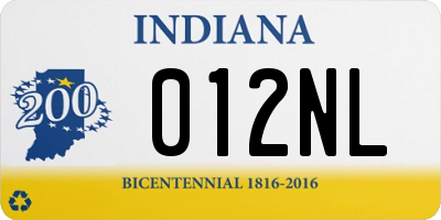 IN license plate 012NL