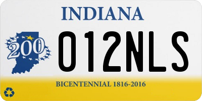 IN license plate 012NLS