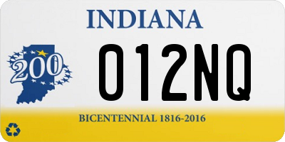 IN license plate 012NQ