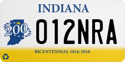 IN license plate 012NRA