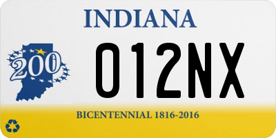 IN license plate 012NX