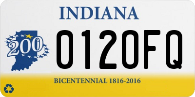 IN license plate 012OFQ