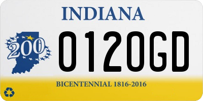 IN license plate 012OGD