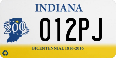IN license plate 012PJ