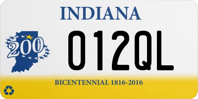 IN license plate 012QL