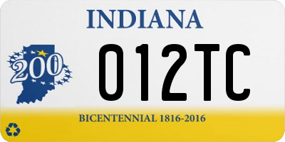 IN license plate 012TC