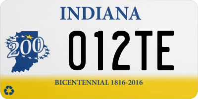 IN license plate 012TE