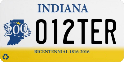 IN license plate 012TER