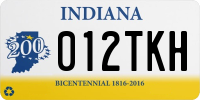 IN license plate 012TKH