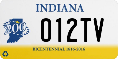 IN license plate 012TV