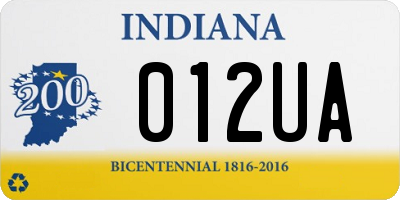 IN license plate 012UA