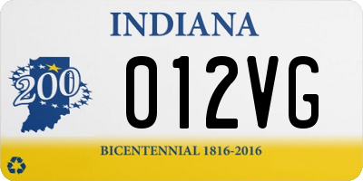 IN license plate 012VG