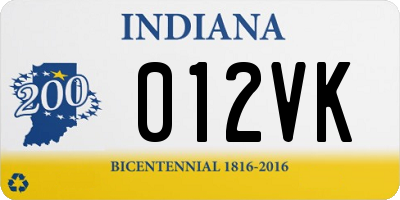 IN license plate 012VK