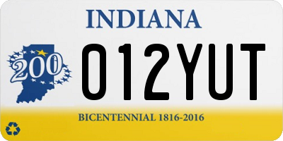 IN license plate 012YUT