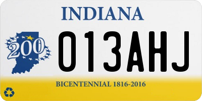 IN license plate 013AHJ