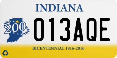 IN license plate 013AQE