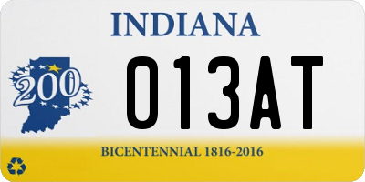 IN license plate 013AT
