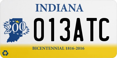 IN license plate 013ATC