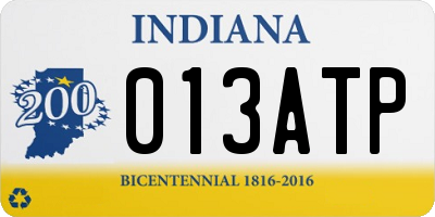 IN license plate 013ATP
