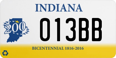 IN license plate 013BB
