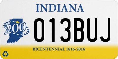 IN license plate 013BUJ