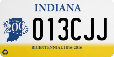 IN license plate 013CJJ