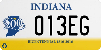 IN license plate 013EG