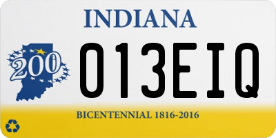 IN license plate 013EIQ