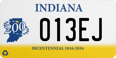 IN license plate 013EJ