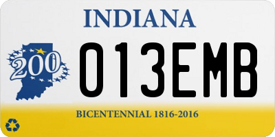 IN license plate 013EMB