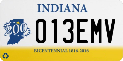 IN license plate 013EMV