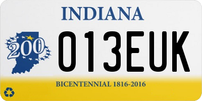 IN license plate 013EUK