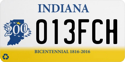 IN license plate 013FCH