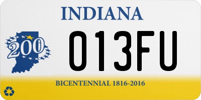 IN license plate 013FU