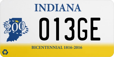 IN license plate 013GE