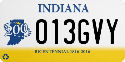 IN license plate 013GVY