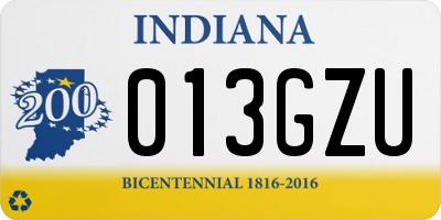 IN license plate 013GZU