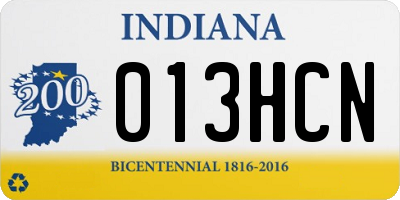 IN license plate 013HCN