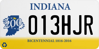 IN license plate 013HJR