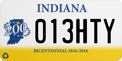 IN license plate 013HTY