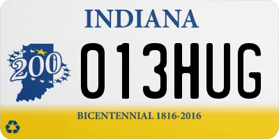 IN license plate 013HUG