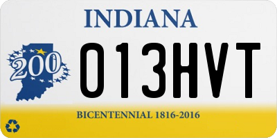 IN license plate 013HVT