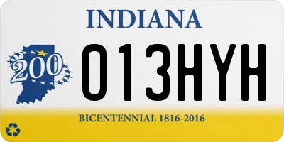 IN license plate 013HYH